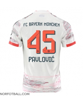 Billige Fotballdrakt Bayern Munich Aleksandar Pavlovic #45 Replika Bortedrakt 2025-26 Kortermet